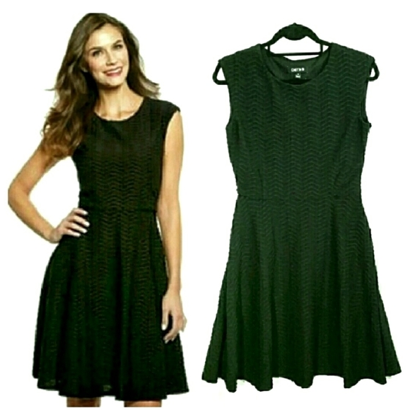 Chetta B 8 Wavy Ribbed Fit Flare Black (A) - Picture 2 of 8